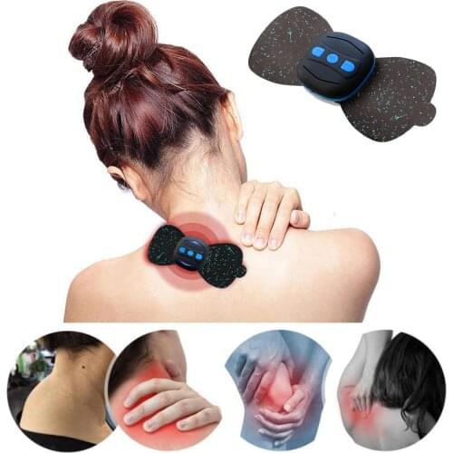 Mini Neck Cervical Vertebra Massager Electric Low Frequency Current Pulse Massager For Shoulder Body Waist Arm Legs Relaxation