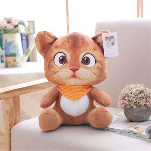 20cm Soft 3D Simulation Stuffed Cat Toys Sofa Pillow Cushion Plush Animal Cat Dolls Kids Toys Gifts