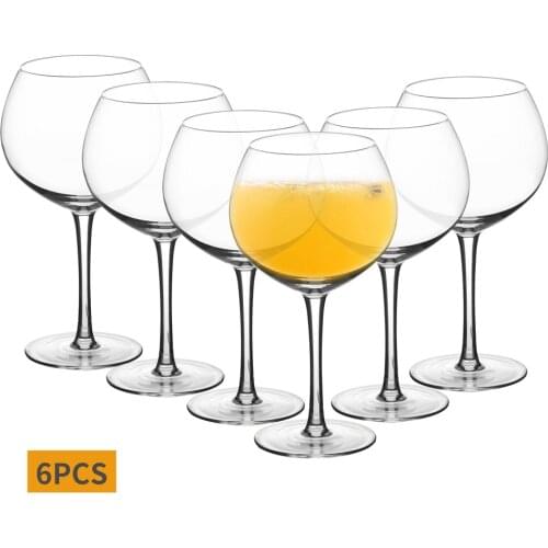 2/4/6-PCS Set 700ML Crystal Cocktail Wine Juice Glasses Stemware Goblet Wedding Water,Champagne Bar Glass Drink Cup Set Gift