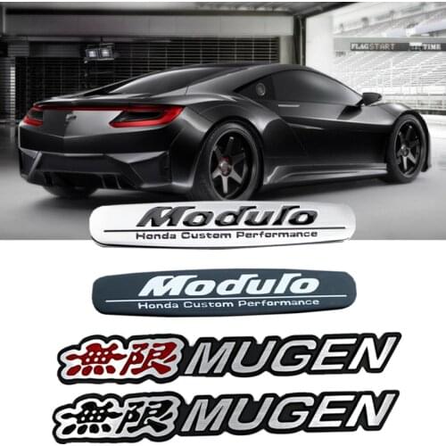 New 3D Aluminum Mugen Emblem Chrome Logo Rear Badge Car Trunk Sticker For Honda Civic Accord CRV Fit Car Styling Accessories
