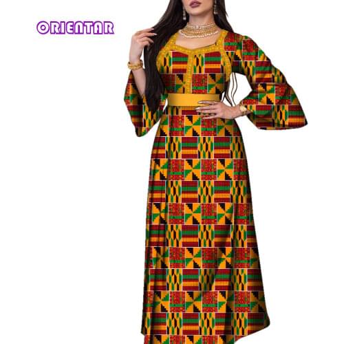 2021 New African Dresses for Women 4xl 5xl Plus Size Bazin Riche Maxi Dress Femme Robe European Clothes Party Gowns WY9129