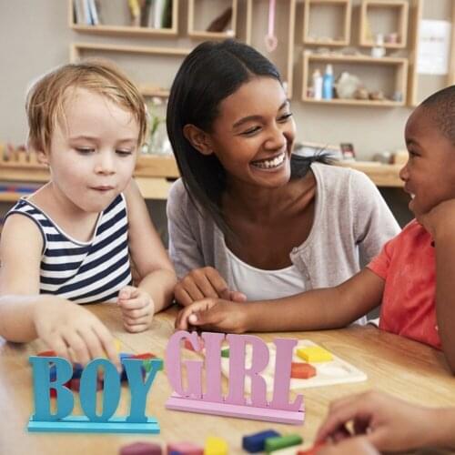 Showering Or Showing Gender Baby Hundred-Day Party Wooden Decoration Crafts Home Supplies