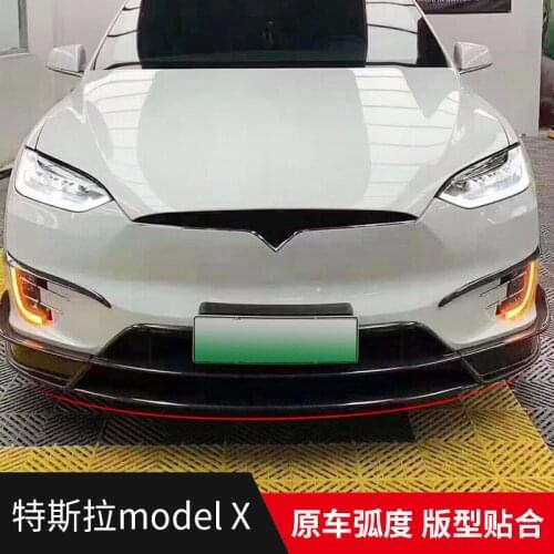 Suitable for Model Tesla x Modified Rz Carbon Fiber Package，Front and Rear Lip Lamp Eyebrow Side Skirt Tail