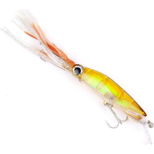 Fishing Lure Octopus Squid Jig Hook 140mm 40g Hard Lures Shrimp Catch Fishing Tackle Crank Sea Fishing Lure Wobbler Jigging Bait