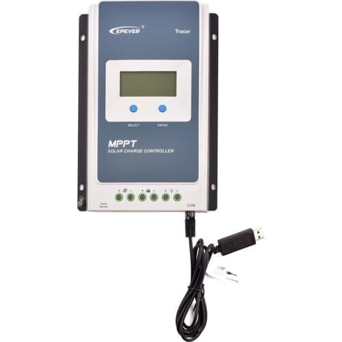 30A MPPT Solar Charge Controller Regulator Tracer3210AN 12V 24V Auto 100VDC input with MT50/PC Cable/Temper Sensor optional