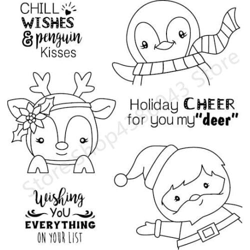 Christmas Clear Stamp Or stamp for DIY Scrapbooking/Card Making/Kids Fun Decoration Supplies A225