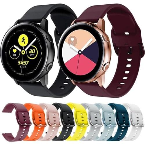 Silicone Original Watch band For Samsung Galaxy watch 3 41mm 45mm /Galaxy Active 2 40mm 44mm/Gear S3 Frontier Classic Bracelet