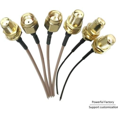 Girdling Ipex Mhf4 Mcx Mmcx to SMA female RP-SMA female 1.13 Patch cord with customized length