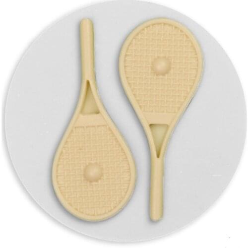 Tennis Rackets And Balls Fondant Silicone Mold for DIY Pastry Cupcake Dessert Lace Cake Decoration Kitchen Accessories Baking