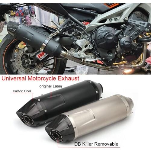 51mm Universal Motorcycle Exhaust Modify Motocross silencieux moto Carbon Muffler DB Killer For Z900 MT09 S1000RR Z1000 NMAX125