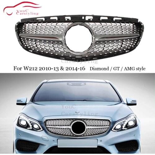 W212 Front Bumper Grille Mesh for Mercedes E class W212 GT / Diamond / AMG Style 2010 - 2016 E200 E250 E300 E350 E400