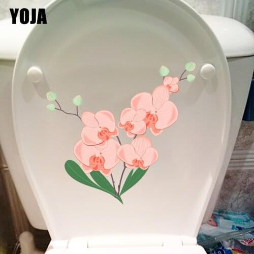 YOJA 21.2*20.4CM Fresh Phalaenopsis Fresh Flower Home Room Wall Stickers Mural Toilet Decoration T1-1133