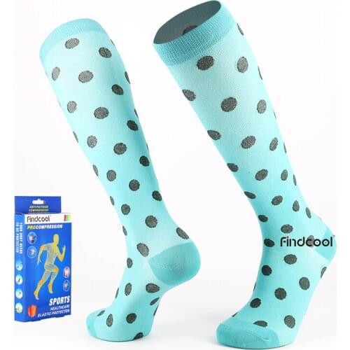 Findcool Compresion Cycling Sports Socks Women Long Socks for Calf Support