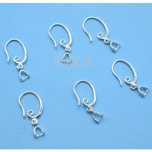 Boutique 925 Silver Jewelry Accessories DIY Smooth Surface Hook Earrings Components for Women Jewelry Making Supplies 50 PCS