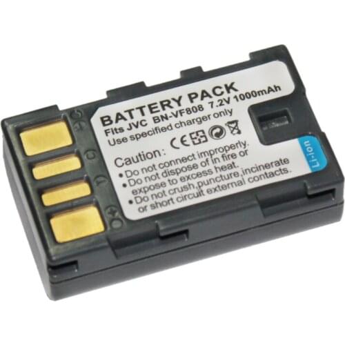 1pc 1000mAh BN-VF808 BN VF808 Camra Battery for JVC BN-VF808 GR-D750 GR-D760 GR-D740 GR-D770US GR-D750US GR-D770 Li-ion Battery