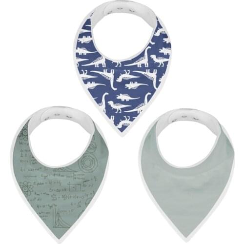 3 Pcs/Set Baby Newborn Feeding Bibs Soft Cotton Saliva Towel Toddler Triangle Scarf Bandana Newborn Burp Cloth Shower Gifts
