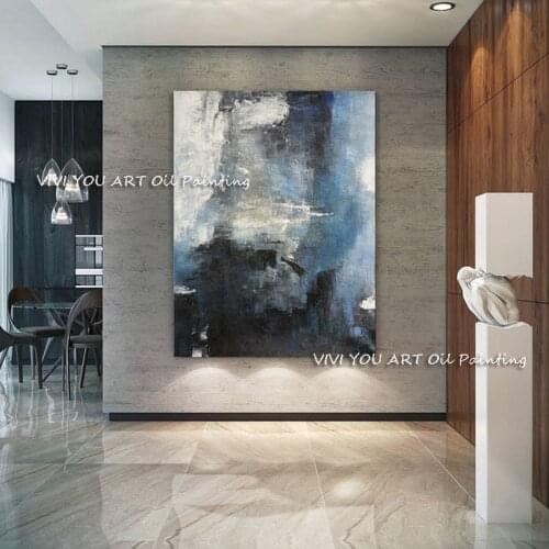 Abstract Thick Textured Oil Painting 100% Hand Painted On Canvas Modern Handmade Minimalist Wall Art For Bedroom Home Decoration