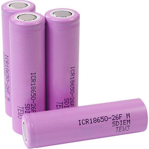 18650 battery 2600mAh 3.7V ICR18650 rechargeable lithium ion battery suitable for flashlight