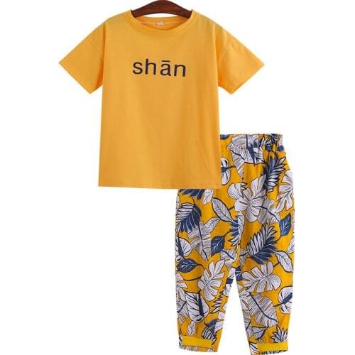 Kid Sets Girls T Shirt +pant Sport Suit New Fashion Childrens Summer Two-Piece Set Girls Outfits Children Clothes 4-10 12 Ages
