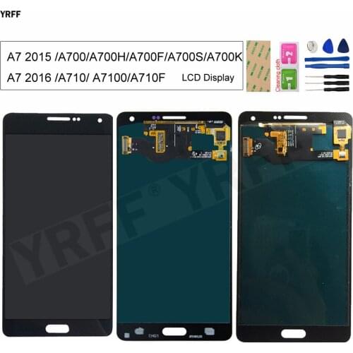 For Samsung Galaxy A7 2016 A710 A7100 A710F LCD For Samsung A700 A7 2015 A700H A700F A700S lcd Display Touch Screen Digitizer