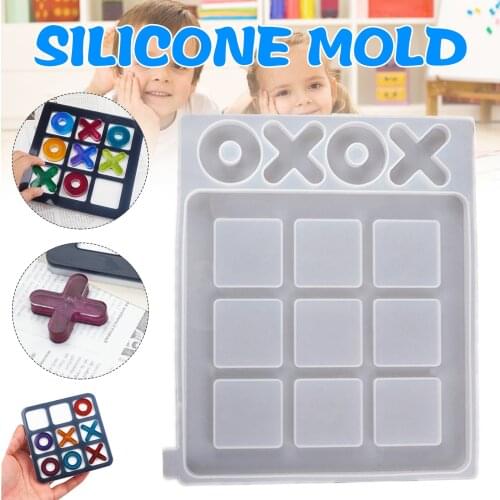 DIY Mold X O Shape Board Game Silicone Resin Mold Kit Modern Farmhouse Porch Decor Coffee Game Table Decor AUG889