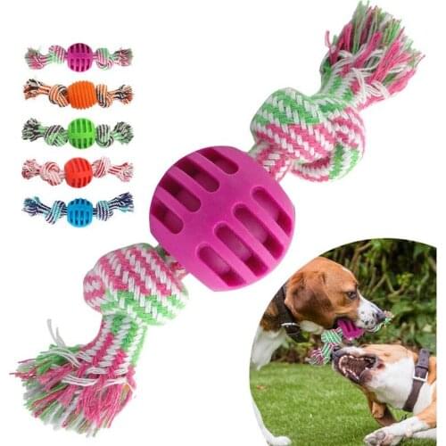 Sugar Shape Cotton Rope Dog Toy Pet Teeth Clean Molar Teeth Chew Bite Puppy Dogs Toy Interactive Outdoor Pet Training