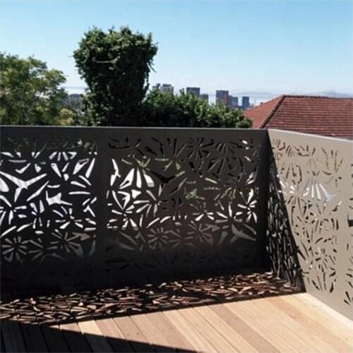 Customization Decorative Powder Coated Laser Cut stainless steel Outdoor Aluminum carving Garden Fence Swimming Pool Fencing