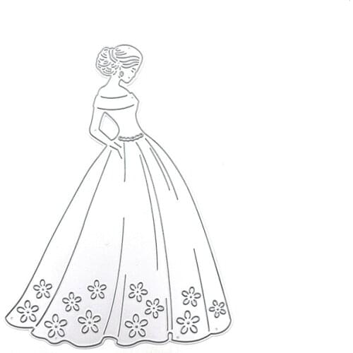 Julyarts An Elegant Woman Die Cutting Dies Embossing Crafting Scrapbook Paper Craft Knife Mould Blade Punch Stencils Dies