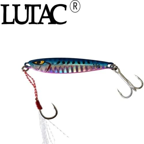 Lutac Metal Jig Head Lure 82mm 60g Kona Hook Large Fishing Bait Saltwater For Bass