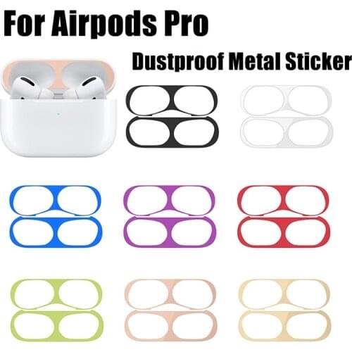For Apple AirPods Pro Patterned Metal Dustproof Protection Sticker Earphone Inner Protector Cover for Airpods Dust Guard Sticker