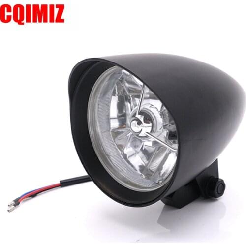 New Black Motorcycle Aluminum Bullet Headlight For Harley Sportster XL Dyna Softail FXR FXST Chopper Bobber Custom