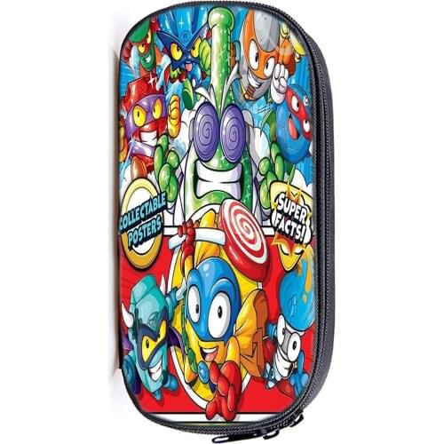 New Kids Super Zings Pattern Pencil Case Teens Stationery Bag Boys Girls Pencil Holder Child Superzings Pen Bag Students Gift