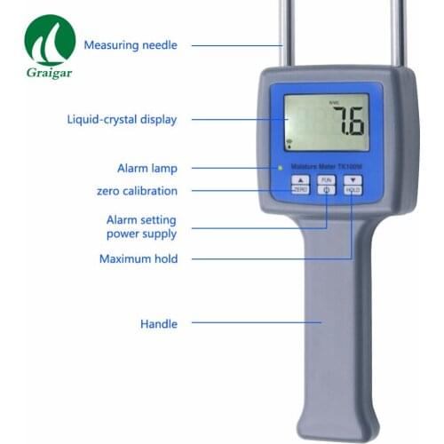 New TK100W Moisture Meter for Chemical Raw Material Soap Powder Plastic Granule Range 0-84