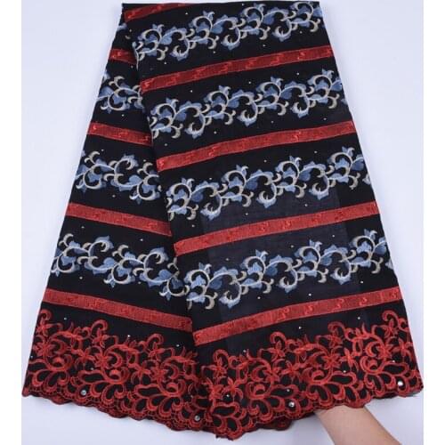 New Arrival Back Swiss Voile Lace In Switzerland High Quality Nigerian Stoned Swiss Cotton Lace Fabric For Wedding Dress F1690