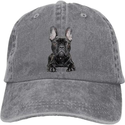 Pure Color Dad Hats Abstract Doodle Art Womens Hat Sun Visor Baseball Caps French Bulldog Pet Dog Lover Peaked Cap