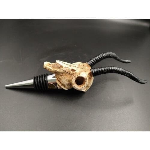 Animal Cone Shape Wine Champagne Bottle Stopper Corks Wedding Party Sealer Plug Antelope horn skull wine stopper