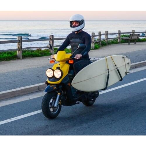 Adjustable Motorcycle Bike Surfing Rack Surfboard Bracket Cycle Carrier Seat Post Mount for Outdoor Water Sport Board Sports