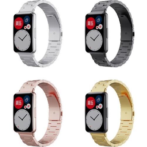 WatchBand For Huawei Watch FIT Strap Accessories replacement watchband Stainless Steel metal bracelet Huawei Watch fit band