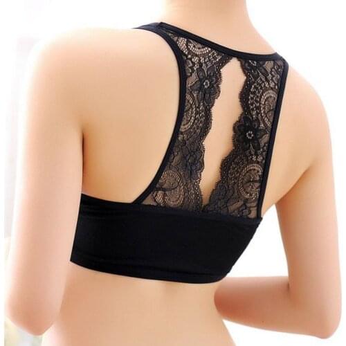 Sexy Women Lace Back Bralette Camisoles Crop Tank Tops Sleeveless Vest Fashion Women Tank Tops Blouse Lady Lenceria Mujer