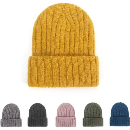 6 Months - 3 years Children Soft Acrylic Beanies Cute Baby Fashion Autumn Winter Warm Elastic Skullies Hats Solid Color Caps