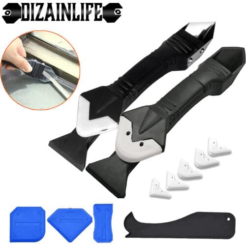 3/5 In 1 Silicone Scraper Sealant Smooth Remover Tool Set Caulking Finisher Smooth Grout Kit Floor Mould Removal Hand Tools Set