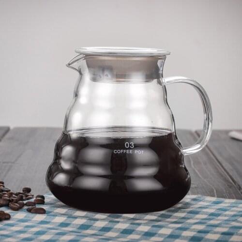Glass Coffee Pot Cloud Shaped Coffee Kettle Reusable Coffee Pot Heat Resistant Teapot Coffee Utensils 360/600/800ml-35