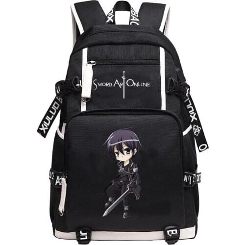 Sword Art Online Anime Bag SAO Students in school bag Creative personality fashion backpack Large capacity computer pack