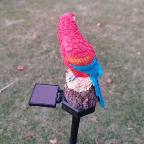 LED Solar Lamp Garden Chandeliers Lawn Resin Parrot Lamp LED Landscape Light Outdoor Waterproof Decorative Lamp Courtyard Garden