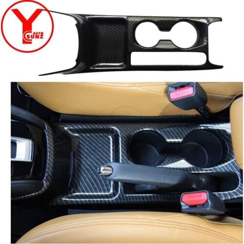 Carbon fiber Center Console Water Cup Holder Cover For Nissan Kicks 2016 2017 2018 Interior cars parts auto accessories YCSUNZ