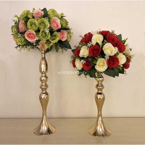10pcs Candle Holders Flower Vase Candlestick Table Centerpieces Flower Rack Road Lead Wedding Decoration DHL Fedex Fast Shipping