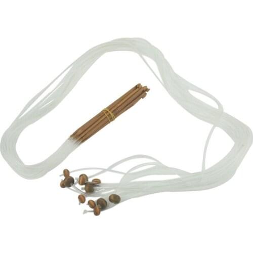 12 Sizes Afghan Tunisian Carbonized Bamboo Crochet Hooks 3.0-10.0mm--With Adjoined Plastic Cable for Maximum Project Flexibilit