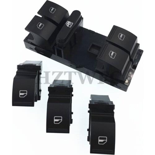 1K4959857B 1F0959855 New Window Switch Button SET For VW Jetta Golf MK5 MK6 Touran Tiguan Caddy Passat B6 B7 CC Golf Plus Seat