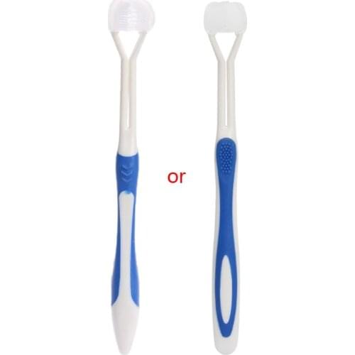 1x 3 Sided Toothbrush Ultrafine Soft Bristle Adult Tooth Brush For Health Teeth