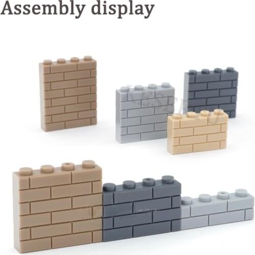 1x4 DIY Creative Building Blocks 55-120PCS Wall Figures Bricks Dots Construction Thick Brick Wall